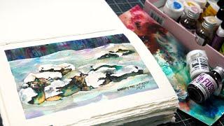 Ever Tried Watercolor Pigment Powders? Paint these snowy rocks with me, step by step!