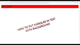 HOW TO PUT MARQUEE IN TEXT WITH BACKGROUND COLOUR || HTML || DMT