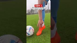 SO BEKOMMT IHR MEHR SCHUSSKRAFT!️ #fussball #tipps #tricks #tutorial #shorts