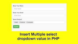Part (02)- How to insert Multiple select dropdown value in PHP & MySQL Database with Source Code