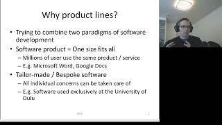 What is a software product line?  - L01