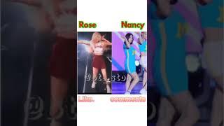 nancy momolend vs blackpink rose #nancy #rose #shorts