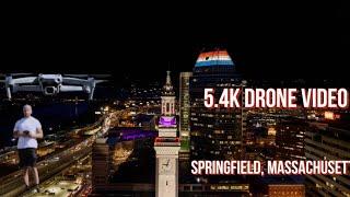 5.4K Drone Footage of Springfield, MA Calming Sounds and Views Meditation Drone Video