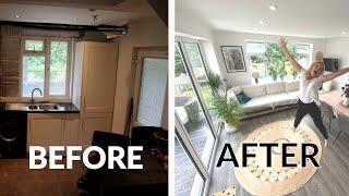 Home renovations before and after - DIY kitchen reveal #homerenovation #homeimprovement #hometour
