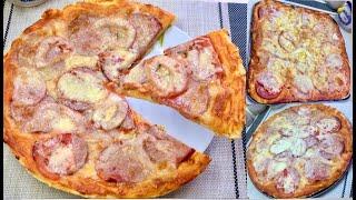 Піца. Сирне дріжджове тісто для піци. Сирне тісто. Pizza