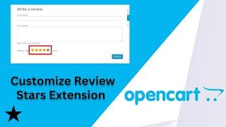 Install Customize Review Stars Extension on OpenCart