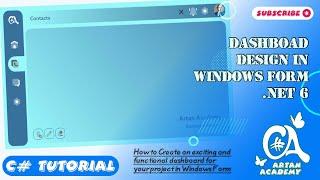 C# Dashboard Design in Windows Form .NET 6
