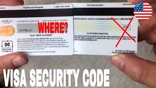   How To Find Security Code Visa 