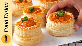 Chicken Tikka Vol au Vent/Patties Recipe by Food Fusion