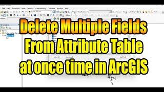 Delete multiple fields from an attribute table at once in Arcgis II Delete multiple fields in arcmap