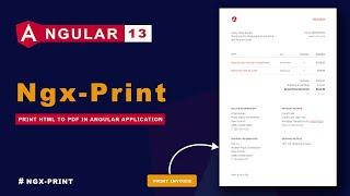 How to print in Angular 13 | print in angular 13 | Print Invoice