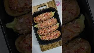 Ужин в духовке, турецкая кухня (баклажаны с фаршем) #Shorts  #еда  #рецепты