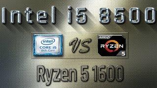 i5 8500 vs Ryzen 5 1600 Benchmarks | Gaming Tests Review & Comparison