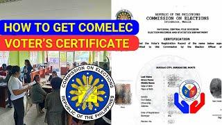 How to Get a Voter's Certificate from COMELEC Philippines | Filipino Voters Certification Procedure