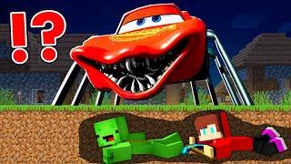 JJ and Mikey Escape From SCARY MCQUEEN in Minecraft Maizen