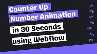 Counter Up Number Animation in Webflow | Webflow Tutorial