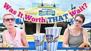 Are They Really That Good? Taste Test & Review of the NEW Blue Ribbon Corn Dogs | Disney's Boardwalk