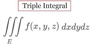 Triple Integrals