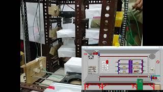 Automatic Storage and Retrieval  System  using Schneider PLC and Intouch SCADA