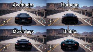 NFS Payback - Aventador VS Huracan VS Murcielago VS Diablo - Lamborghini Fight