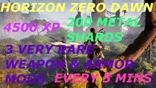 Horizon Zero Dawn Glitch/Exploit | 4500+ Exp | 200 Metal Shards | 3 Legendary Weapon Mods |