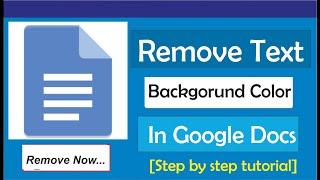 How To Remove Text Background Color In Google Docs