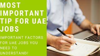 Most Important Tips for UAE Jobs You need To know Why?