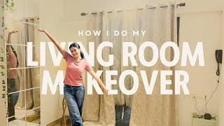 Living Room Makeover ft. @Artment. | Renter Friendly Room Transformation in Mumbai | Chillbee