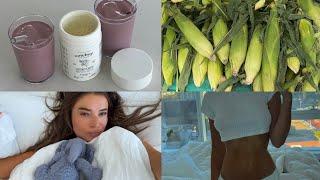 vlog : home morning routine  wellness, unboxings, my workout etc