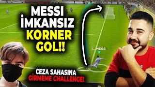 MESSI İNANILMAZ KORNER GOL  TOLGA İLE CEZA SAHASINA GİRMEME CHALLENGE!