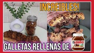  DELICIOSAS GALLETAS  Con Chips De CHOCOLATE y Relleno De NUTELLA // Cocina Con Nelu