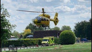 Air Ambulance Helicopter Rescue Take Off Emergency At My Village, Isleham | The RubieVerse