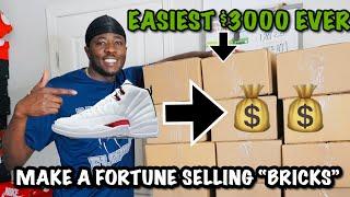 EASIEST $3,000!! How I make a FORTUNE selling BRICKS *Day in the Life of Full Time Sneaker Reseller*