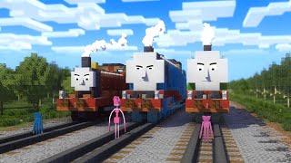 Thomas's Friends vs. Poppy Playtime in Minecraft Animation
