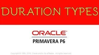 Duration type in PrimaVera P6 | WoW