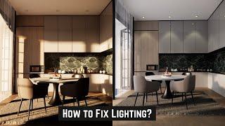 How to fix lighting in interior | Sketchup with Enscape Tutorial