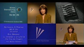 WDR 3 "Die Rechnung ohne den Wirt" Filmansage & Nachrichten von Hannelore Vorberg (02.02.1982)