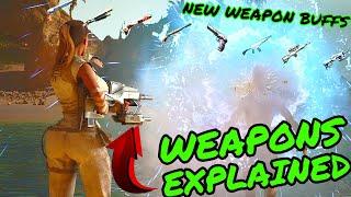 ALL WEAPONS in Ark Survival Ascended Guide!! New Buffs, Damage Fixes Increase for Ranged Weapons!!