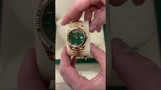 Rolex Day-Date 40 Green Dial Mens 18kt Yellow Gold Rolex President Watch M228238-0061 Watch Review