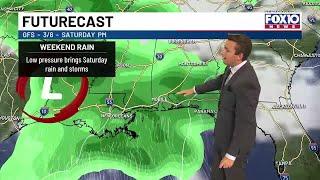 Quiet and cool for now, but rain and storms become possible this weekend