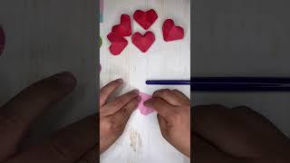 Easy way to make origami - 3D hearts #easycraft #easyorigami #shorts #pinaycrafter #3dheart