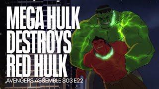 Mega powered Hulk versus Red Hulk | Avengers Assemble