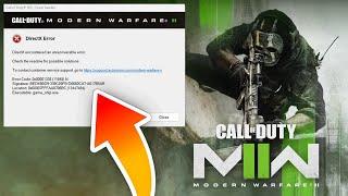 How to Fix COD MW2 Won't Launch | DirectX Encountered An Unrecoverable Error | Easy Tutorial