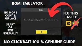 How to play BGMI 2.8 in Emulator | Fix server busy restricted area in LD Player #bgmi #emulator
