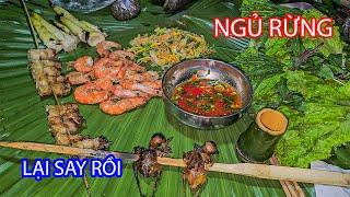 NGỦ RỪNG MƯA, NƯỚNG CHIM, MANG HẢI SẢN LÊN RỪNG | AE THỢ NÚI