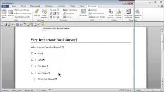 How to Create a Word Survey : MS Word Skills