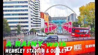 A rainy walk around Wembley Stadium & The outlet from Wembley Park Station