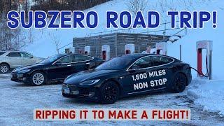 Buying the Cheapest Model S 100D then Blasting Across the Country (Very Cold!)