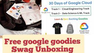 30DaysofGoogleCloud | Free Google Goodies | Google Swags Unboxing| Google Cloud Swags | Free Swags