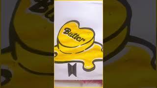 #shorts : #butter #bts 15 sec speed #drawing with @posca #markers#رسم #مغربية ترسم